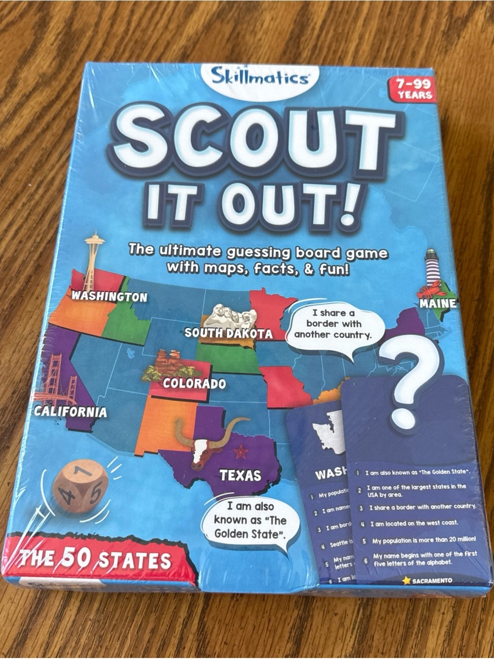Scout it Out Board Game Skillmatics 50 States 2022 New Sealed Ages 7 & UP